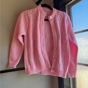 Elegant Pink Knit Cardigan for Women